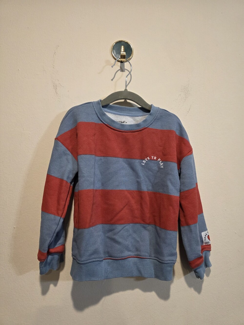 Cat & Jack Blue and Red Striped Sweatshirt